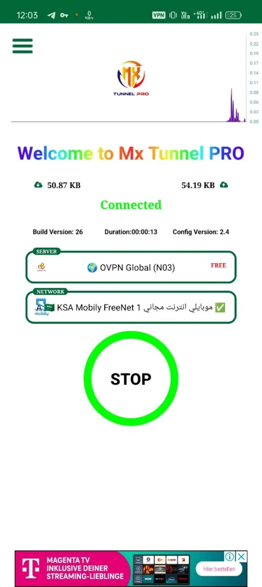 مراجعة تطبيق Mx Tunnel Pro: إعدادات متقدمة وتحكم كامل في تجربة VPN 3 تطبيق Mx Tunnel Pro