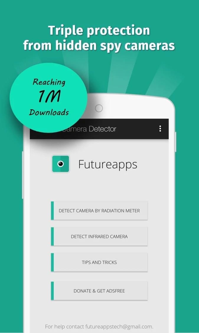 مراجعة تطبيق Hidden Camera Detector أفضل تطبيق لكشف كاميرات التجسس والمراقبة 2 تطبيق Hidden Camera Detector