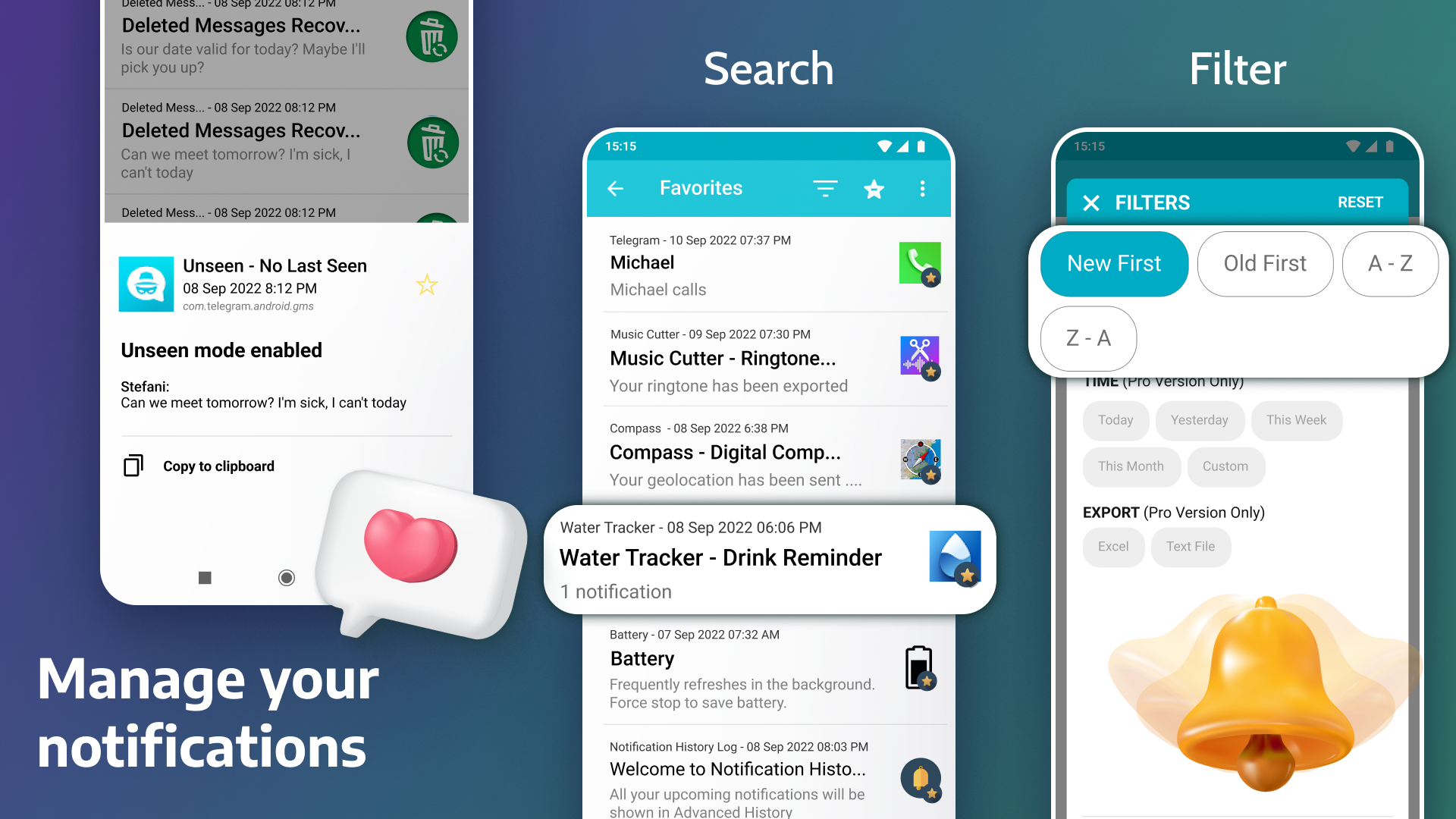 مراجعة تطبيق Notification・استرداد الإخطارات : لا تفقد إشعاراتك المهمة بعد اليوم 2 تطبيق Notification