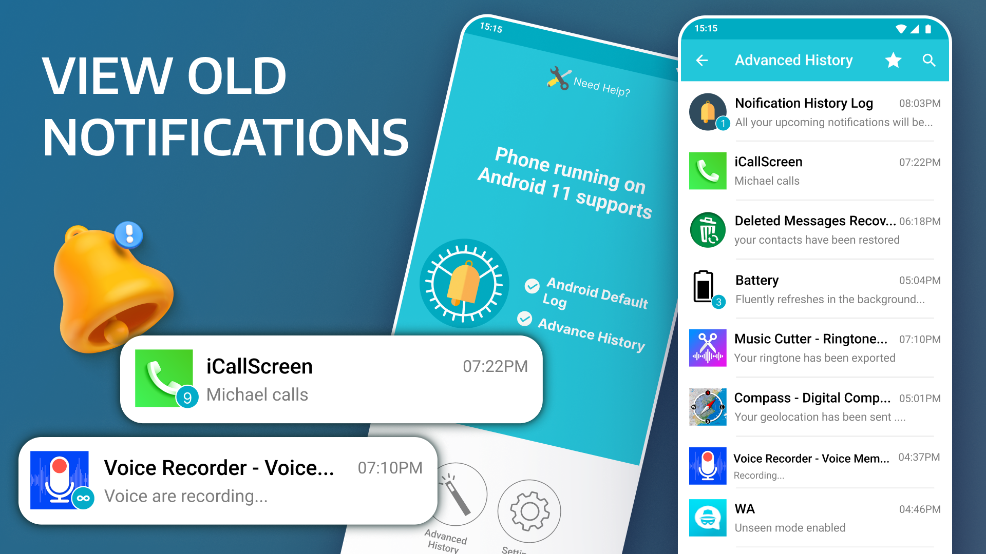 مراجعة تطبيق Notification・استرداد الإخطارات : لا تفقد إشعاراتك المهمة بعد اليوم 1 تطبيق Notification
